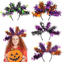 Halloween grote hoofdband met lange pluizige strips - kleurrijke feesthoofddeksels voor spookachtige feesten, perfect voor verkleedfeestjes en feestelijke evenementen Lightinthebox