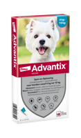 Advantix vlooien- en tekenpipet voor honden 100/500 (4 tot 10 kg) 4 pipetten