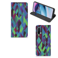 OnePlus Nord CE 5G Stand Case Abstract Green Blue