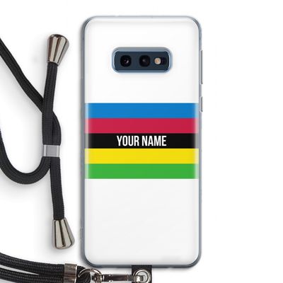 WK Wielrennen: Samsung Galaxy S10e Transparant Hoesje met koord