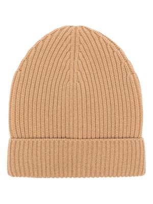 Dolce & Gabbana bonnet en maille nervurée à bord retroussé - Tons neutres