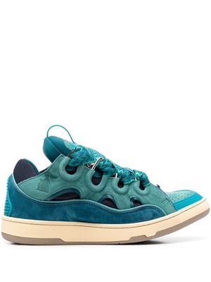 Lanvin baskets lacées à empiècements contrastants - Bleu