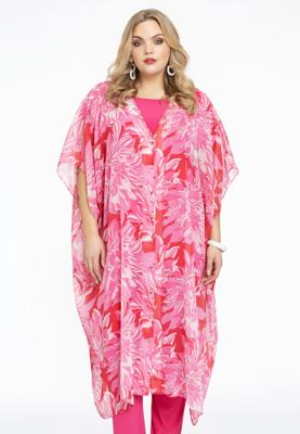 Yoek Kaftan-blouse FLORIDA | Rood | Maat 46/48