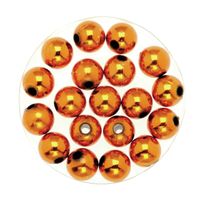 120x stuks sieraden maken glans deco kralen in het oranje van 10 mm