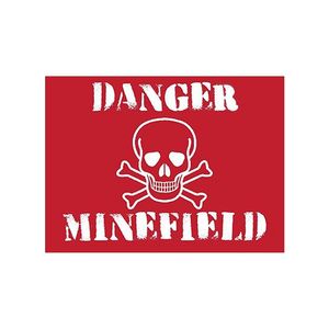 Grote muurplaat Minefield 30x40cm   -