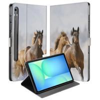 Paarden Book Case Hoesje met Standaard Samsung Galaxy Tab S10 FE | Tab S9 FE