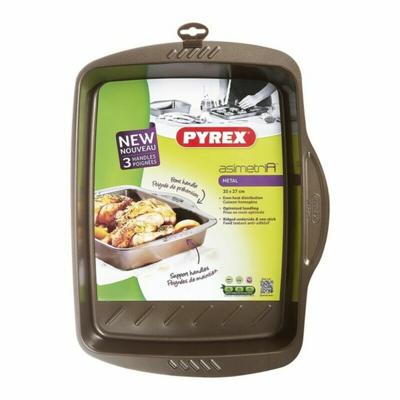 Anti-Aanbak Ovenplaat Pyrex Bruin Zwart Metaal Staal