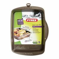Anti-Aanbak Ovenplaat Pyrex Bruin Zwart Metaal Staal