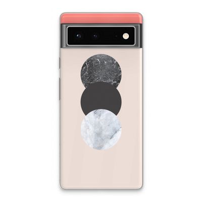 Marmeren cirkels: Google Pixel 6 Transparant Hoesje