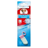 bogadentÂ® Hondentandenborstel Anti-Plaque Finger, puppy, wit-roze - thumbnail