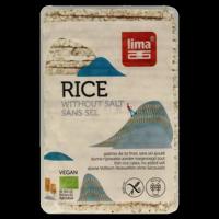Lima Rijstwafels zonder zout dun recht bio 130 Gram