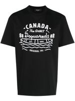 DSQUARED2 t-shirt en coton à logo imprimé - Noir - thumbnail