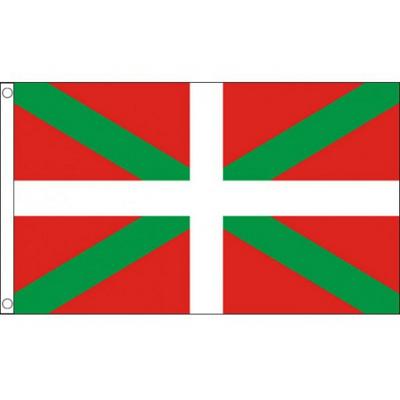 Vlag van Baskenland - 90 x 150 cm - polyester - ophangringen - regio van spanje