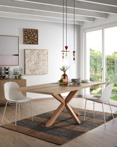 Kave Home Kave Home Argo, Argo tafel 180 cm natuurlijke melamine hout effect benen