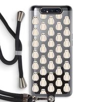 Uilen: Samsung Galaxy A80 Transparant Hoesje met koord Uilen: Samsung Galaxy A80 Transparant Hoesje met koord