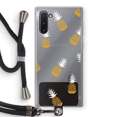 Ananasjes: Samsung Galaxy Note 10 Transparant Hoesje met koord