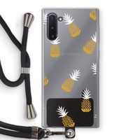 Ananasjes: Samsung Galaxy Note 10 Transparant Hoesje met koord