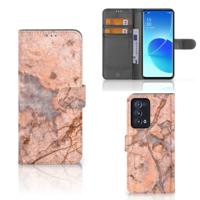 OPPO Reno 6 Pro Plus 5G | Bookcase | Marmer Oranje