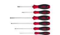 Wiha 308HK6 Schroevendraaierset SoftFinish sleufkop, Phillips 6-delig met zeskantaanzet - 21248