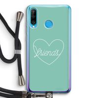 Friends heart pastel: Huawei P30 Lite Transparant Hoesje met koord