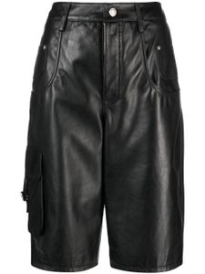 MOSCHINO JEANS bermuda en cuir - Noir