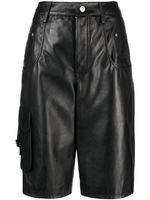 MOSCHINO JEANS bermuda en cuir - Noir