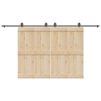 VidaXL Doos met onderdelen voor schuifdeur 400 cm staal zwart