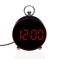 Wekker Versa Zwart Rood