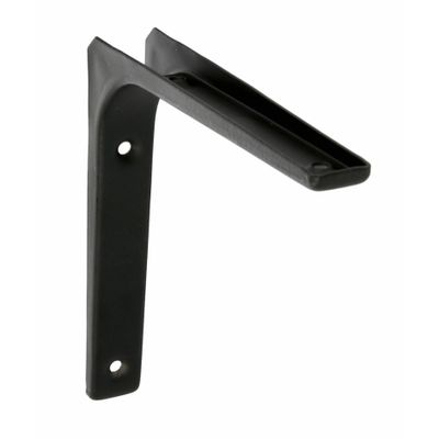 AMIG Plankdrager/planksteun van metaal - gelakt zwart - H125 x B125 mm
