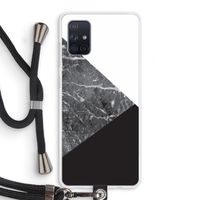 Combinatie marmer: Samsung Galaxy A71 Transparant Hoesje met koord