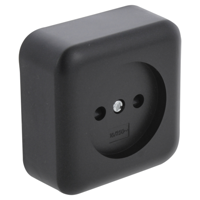 Q-Link Contactdoos | Opbouw | 1-voudig | Met Aanraakbeveiliging | Zwart - 00.945.40