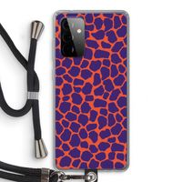 Purple Giraffe: Samsung Galaxy A72 5G Transparant Hoesje met koord