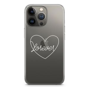 Forever heart pastel: iPhone 13 Pro Transparant Hoesje