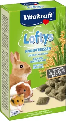 Vitakraft Loftys knaagdier knaagkussentjes hooi 100g