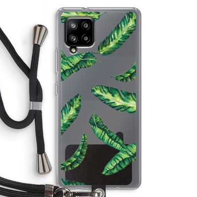 Lange bladeren: Samsung Galaxy A42 5G Transparant Hoesje met koord
