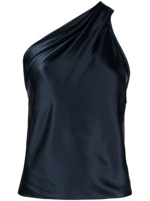 Michelle Mason haut asymétrique en soie à dos nu - Bleu