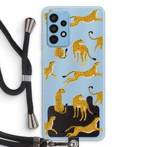 Luipaard: Samsung Galaxy A52 Transparant Hoesje met koord
