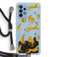 Luipaard: Samsung Galaxy A52 Transparant Hoesje met koord