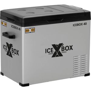 CrossTools ICEBOX 40 Koelbox Energielabel: F (A - G) Compressor 230 V, 24 V, 12 V Zilver (mat), Zwart 37 l