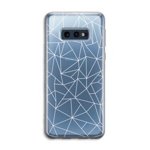 Geometrische lijnen wit: Samsung Galaxy S10e Transparant Hoesje