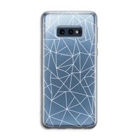 Geometrische lijnen wit: Samsung Galaxy S10e Transparant Hoesje