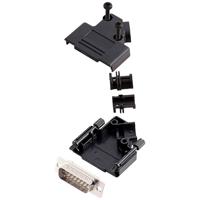 encitech D45PK-P-15-DBP-W-K 6355-8034-02 D-sub male connectorset 45 ° Aantal polen: 15 Soldeerkelk 1 stuk(s)