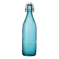 Turqouise giara flessen met beugeldop 30 cm van 1 liter - thumbnail