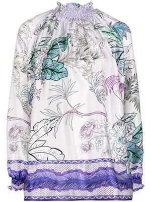 F.R.S For Restless Sleepers blouse en soie à col froncé - Violet