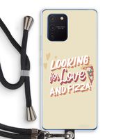 Pizza is the answer: Samsung Galaxy Note 10 Lite Transparant Hoesje met koord