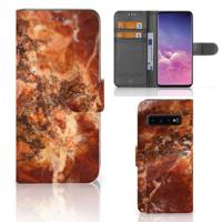 Samsung Galaxy S10 | Bookcase | Marmer Bruin | Portemonnee hoesje