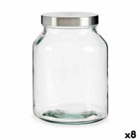 Blik Zilverkleurig Roestvrij staal 3 L 16 x 21,5 x 16 cm (8 Stuks) - thumbnail