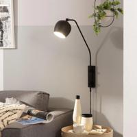 Wandlamp zwart 'Danique' E14 fitting led lamp modern verstelbaar Wandlamp zwart 'Danique' E14 fitting led lamp modern verstelbaar