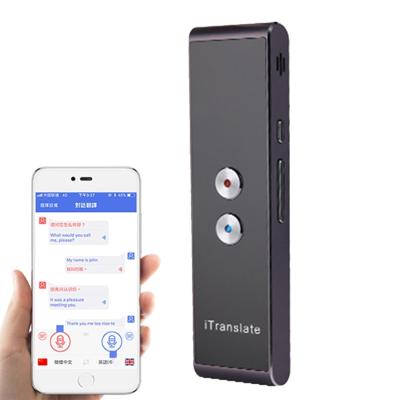 T8 Handheld Pocket slim stem vertaler real-time spraak Vertaling vertaler met Dual microfoon steun 33 Languages(Black)