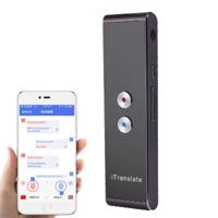 T8 Handheld Pocket slim stem vertaler real-time spraak Vertaling vertaler met Dual microfoon steun 33 Languages(Black)
